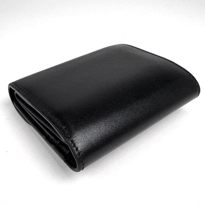 Celine Triomphe Trifold Wallet Leather Black — view 2