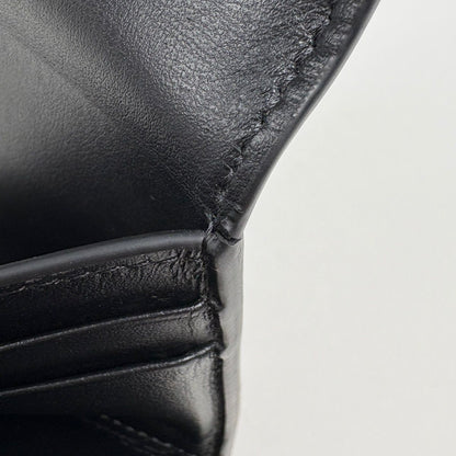 Celine Triomphe Trifold Wallet Leather Black — view 5