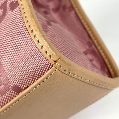 Gucci Jackie Line Handbag Jumbo GG Canvas Pink Beige — view 3