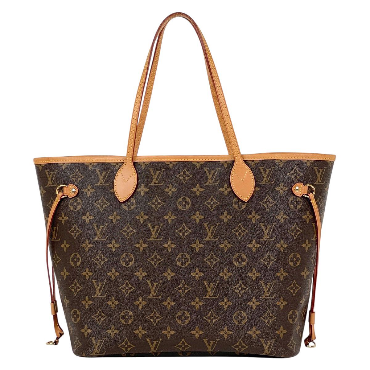 Louis Vuitton Neverfull MM Tote Monogram Brown Fuchsia — view 3