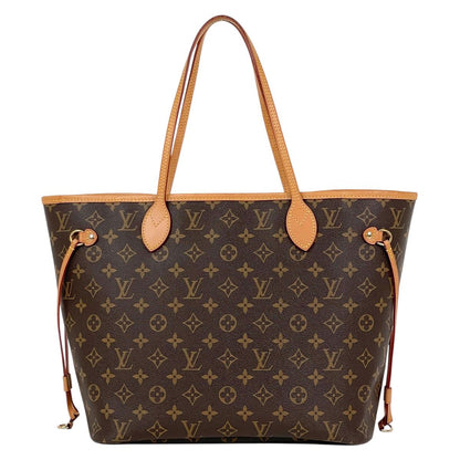 Louis Vuitton Neverfull MM Tote Monogram Brown Fuchsia — view 3