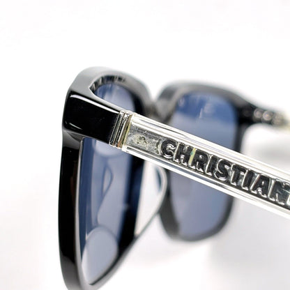Dior Logo Sunglasses Eyewear Acetate Black Blue — view 4