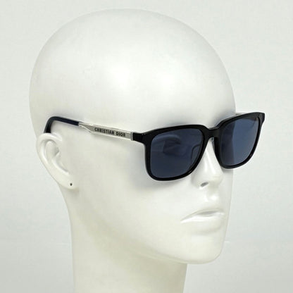 Dior Logo Sunglasses Eyewear Acetate Black Blue — view 6