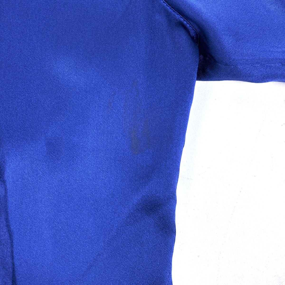 Hermes Pleated Replacement Long Sleeve Shirt Concerto Top Silk Blue Multicolor — view 3