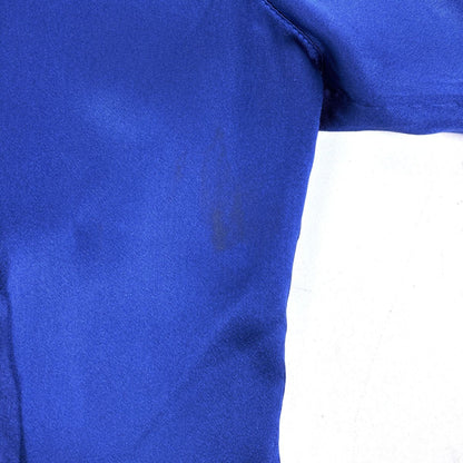 Hermes Pleated Replacement Long Sleeve Shirt Concerto Top Silk Blue Multicolor — view 3