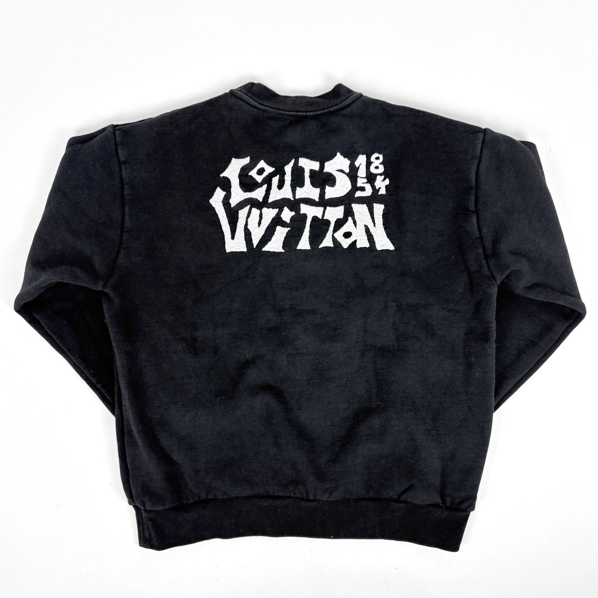 Louis Vuitton LV Comics Owl Patch Sweatshirt Crew Neck Top Cotton Black — view 2