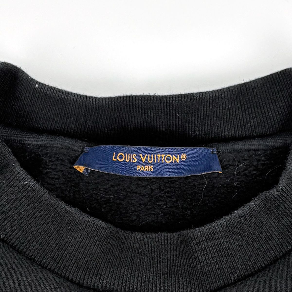 Louis Vuitton LV Comics Owl Patch Sweatshirt Crew Neck Top Cotton Black — view 7