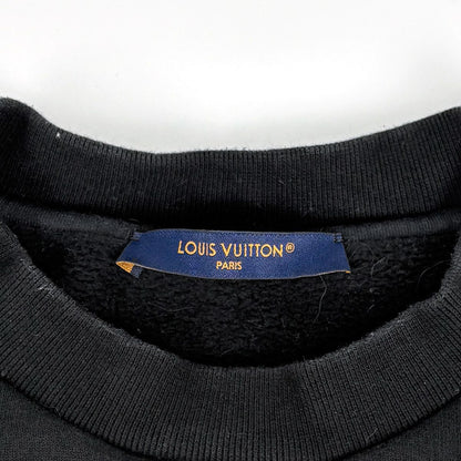 Louis Vuitton LV Comics Owl Patch Sweatshirt Crew Neck Top Cotton Black — view 7