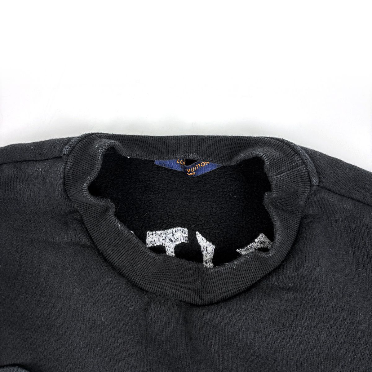 Louis Vuitton LV Comics Owl Patch Sweatshirt Crew Neck Top Cotton Black — view 5