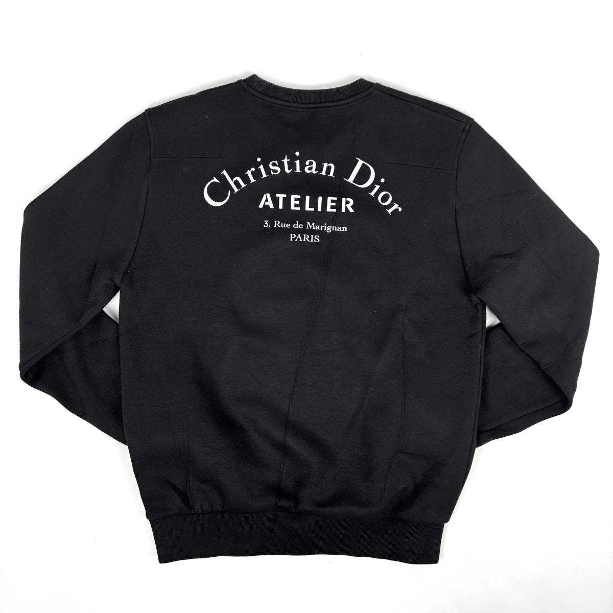 Dior Logo Sweatshirt Atelier Top Rayon Polyurethane Black — view 2