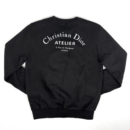 Dior Logo Sweatshirt Atelier Top Rayon Polyurethane Black — view 2