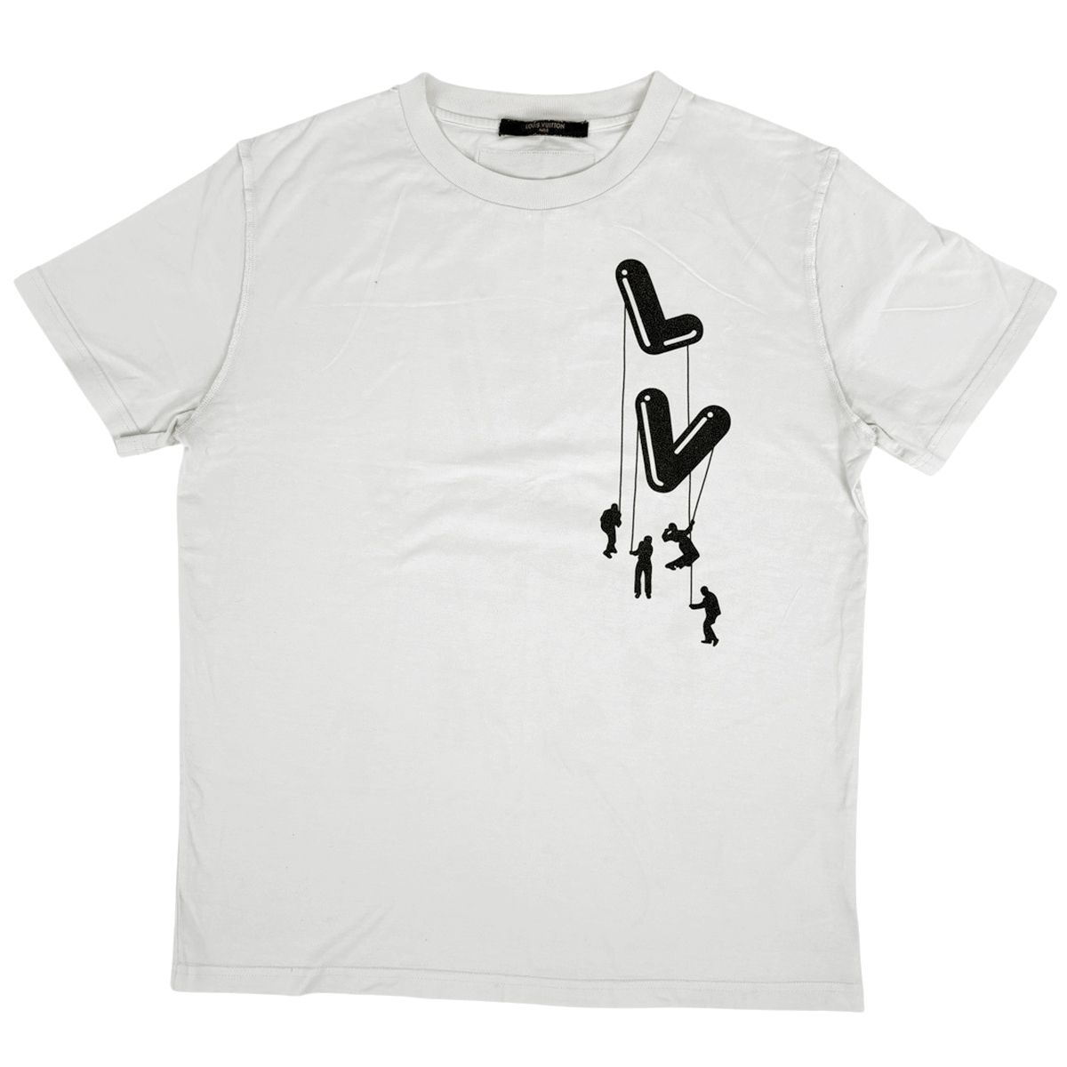 Louis Vuitton Logo Short Sleeve T-Shirt Virgil Avro Flow Top Cotton White