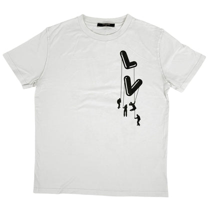 Louis Vuitton Logo Short Sleeve T-Shirt Virgil Avro Flow Top Cotton White