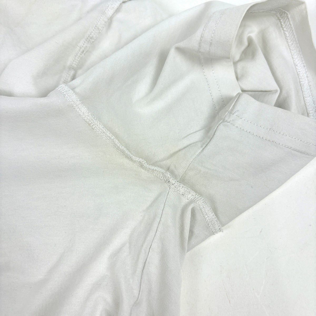 Louis Vuitton Logo Short Sleeve T-Shirt Virgil Avro Flow Top Cotton White — view 3