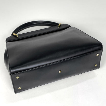 Gucci Logo Handbag Leather Black — view 2
