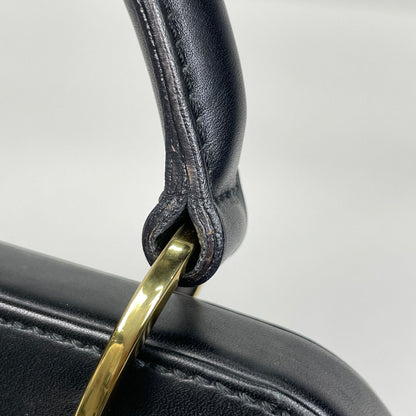 Gucci Logo Handbag Leather Black — view 5