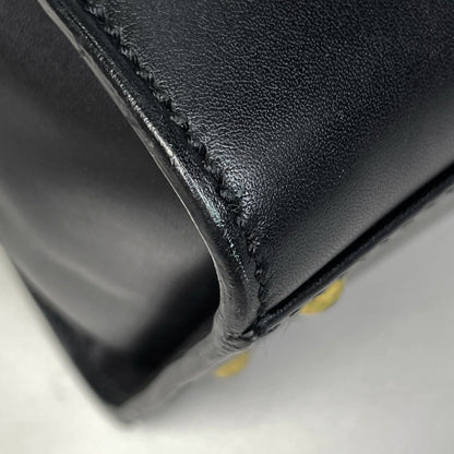 Gucci Logo Handbag Leather Black — view 3