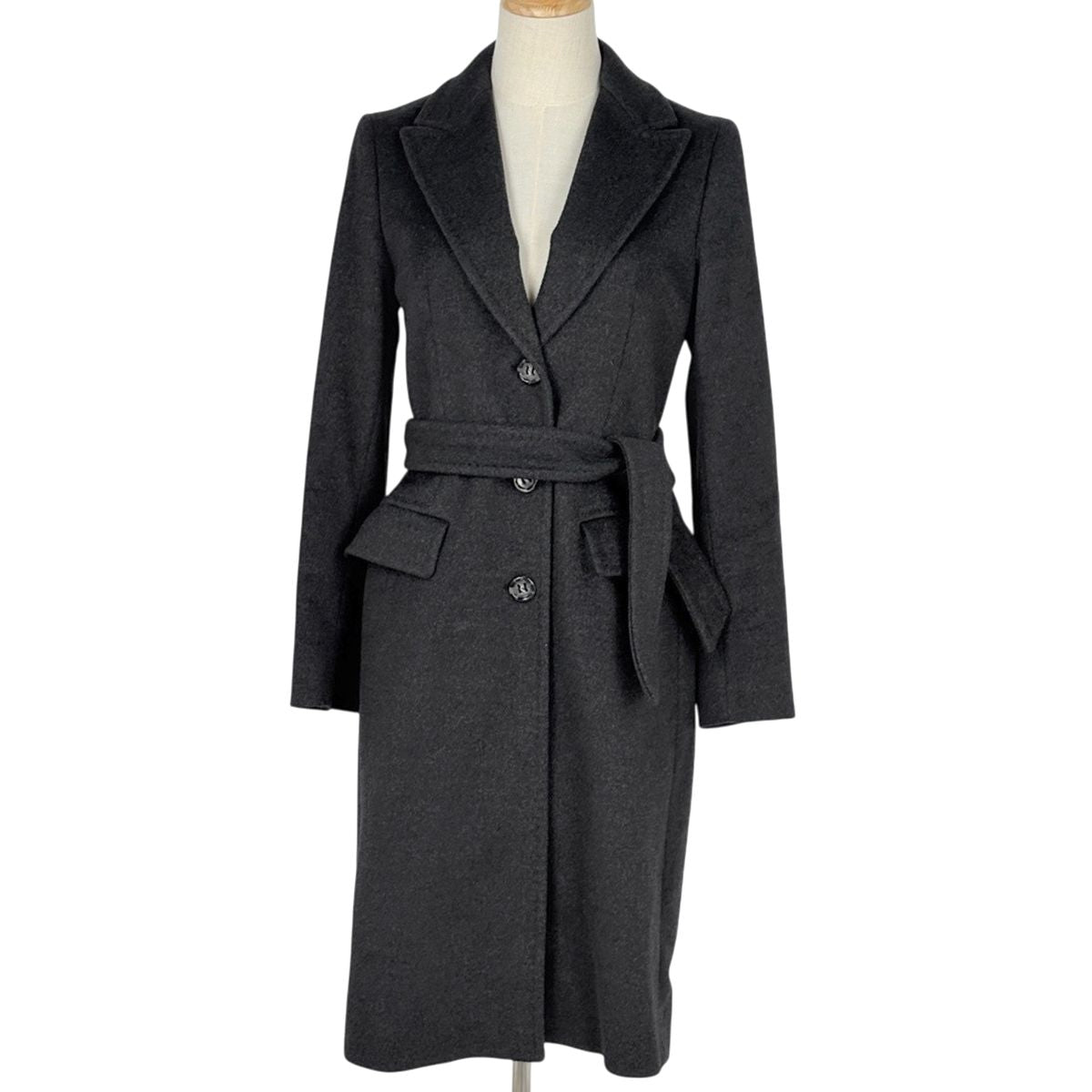 Max Mara Tailored Coat Single Hair Gray