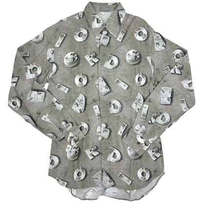 Dior Logo Cles Rick Shirt Daniel Ashal Top Rayon Gray
