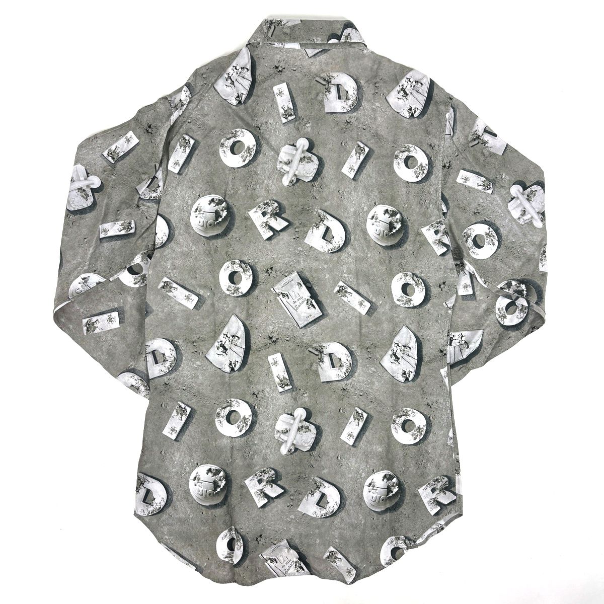 Dior Logo Cles Rick Shirt Daniel Ashal Top Rayon Gray — view 2