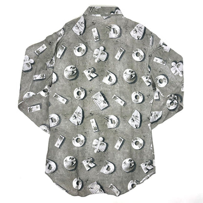Dior Logo Cles Rick Shirt Daniel Ashal Top Rayon Gray — view 2