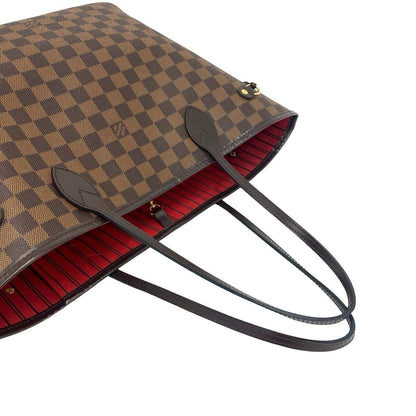 Louis Vuitton Neverfull MM Damier Leather Tote Brown — view 4