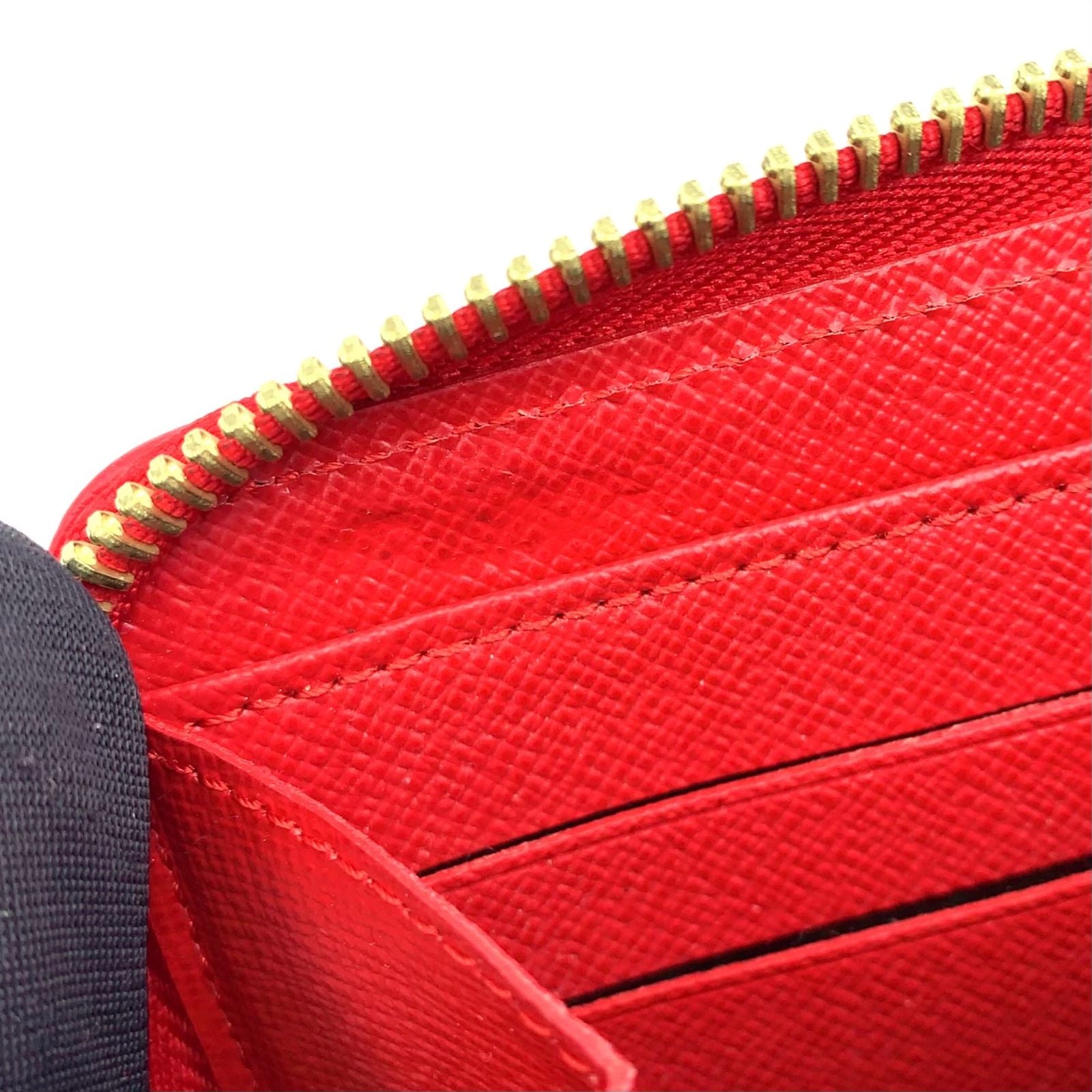 Louis Vuitton Zippy Wallet Retiro Monogram Cerise Leather Brown Red Round Gold — view 9
