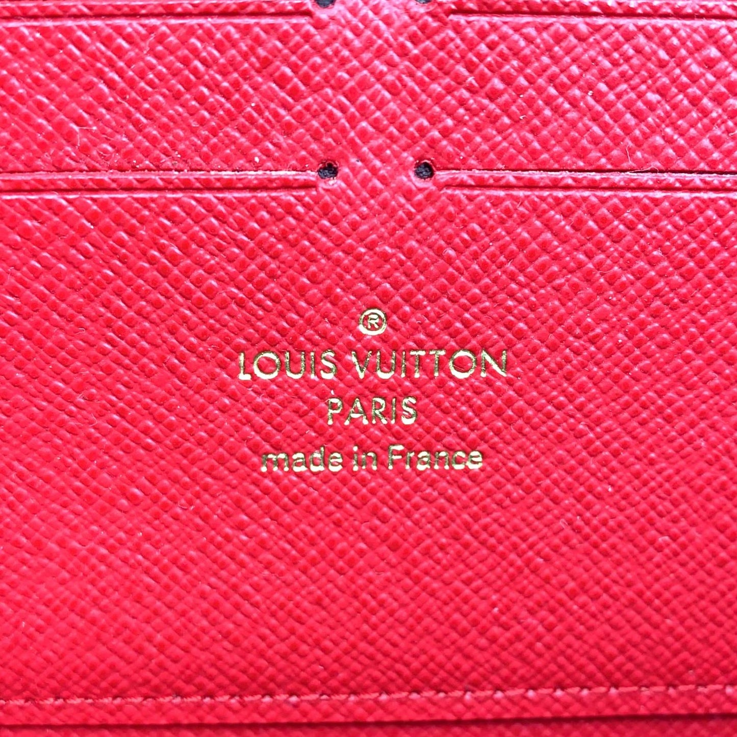 Louis Vuitton Zippy Wallet Retiro Monogram Cerise Leather Brown Red Round Gold — view 4