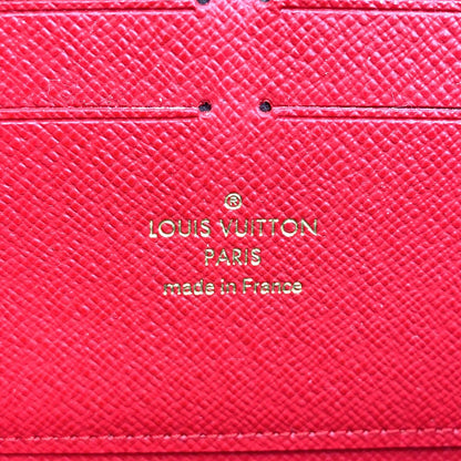 Louis Vuitton Zippy Wallet Retiro Monogram Cerise Leather Brown Red Round Gold — view 4