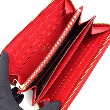 Louis Vuitton Zippy Wallet Retiro Monogram Cerise Leather Brown Red Round Gold — view 3