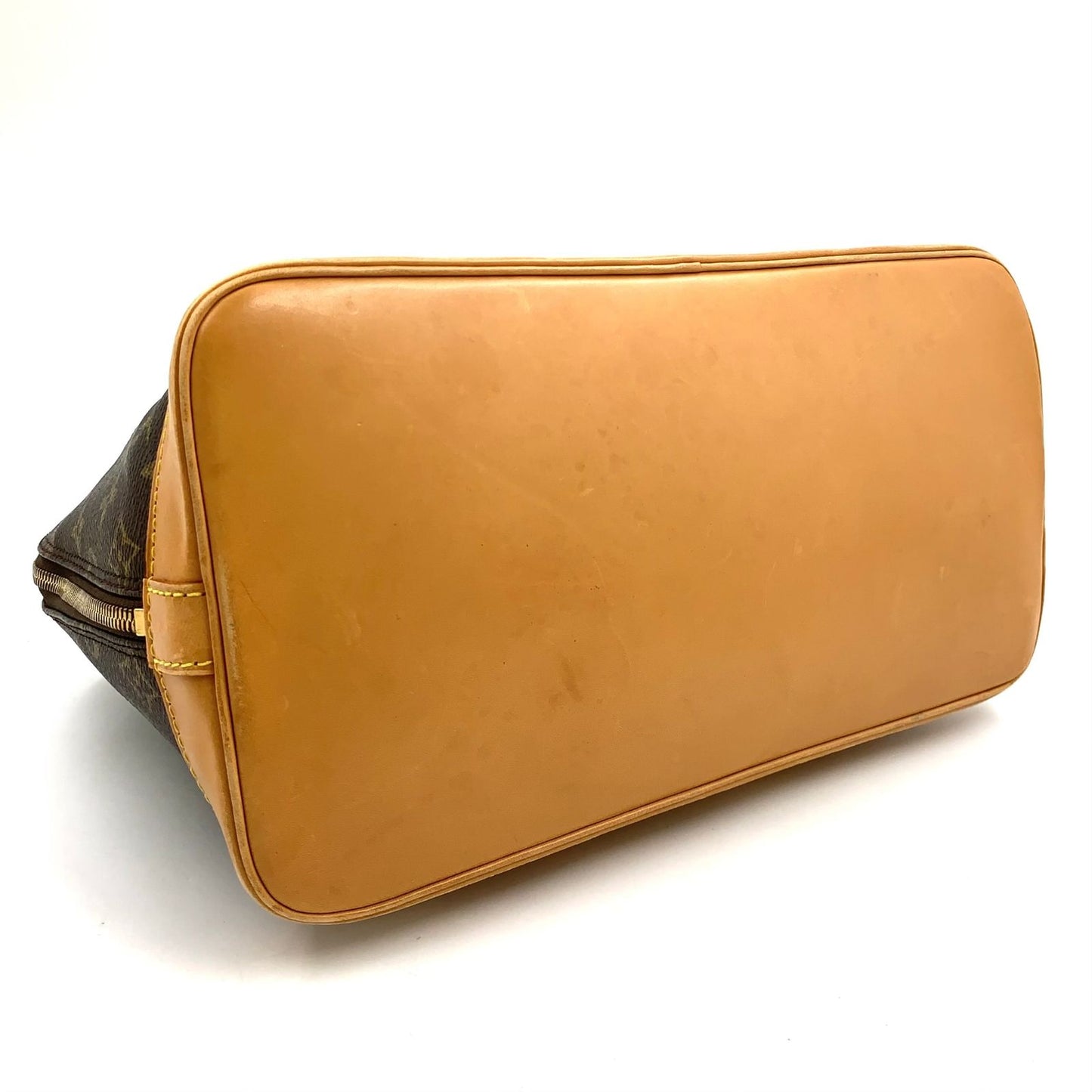 Louis Vuitton Alma PM Monogram Leather Brown Light Handbag Gold — view 6