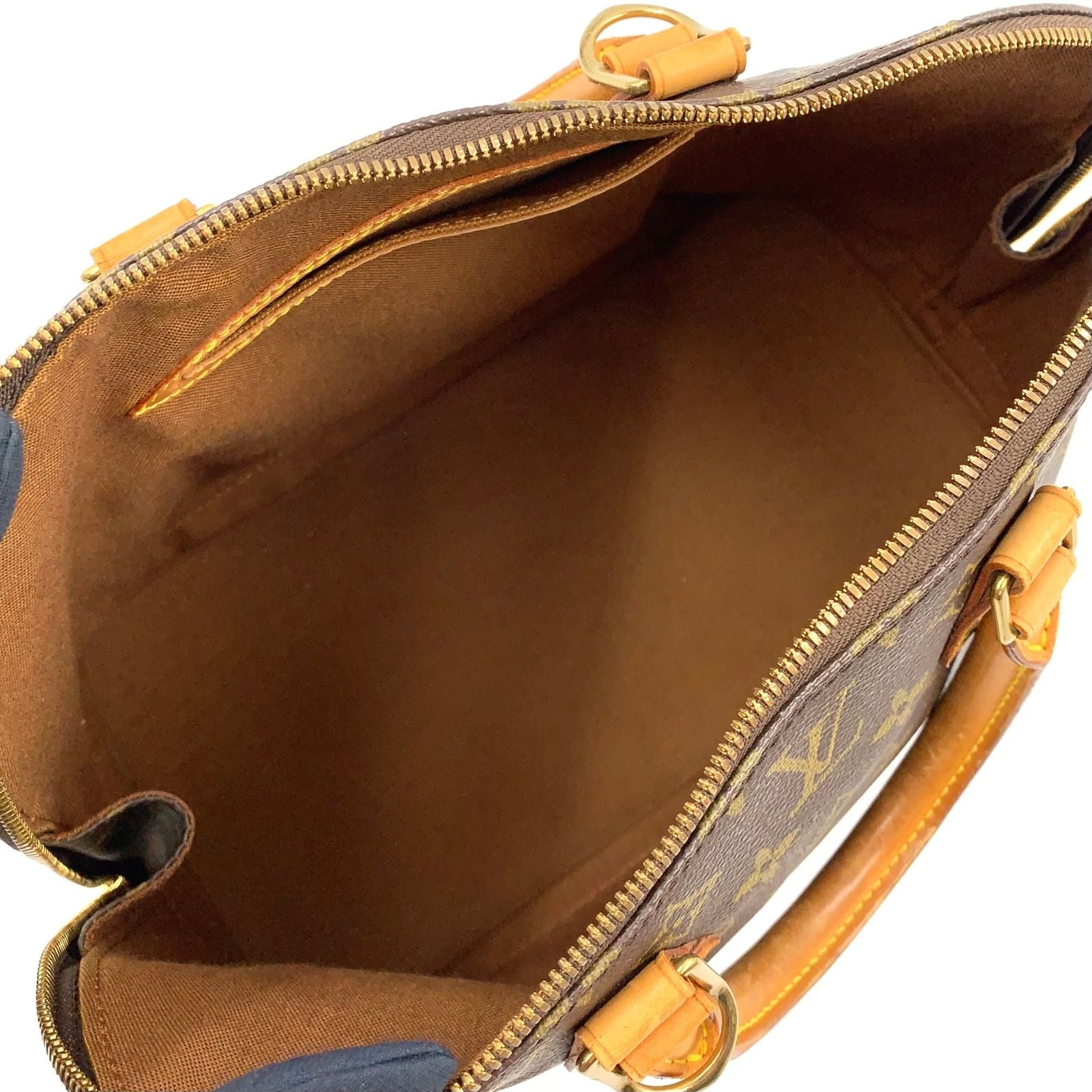 Louis Vuitton Alma PM Monogram Leather Brown Light Handbag Gold — view 3