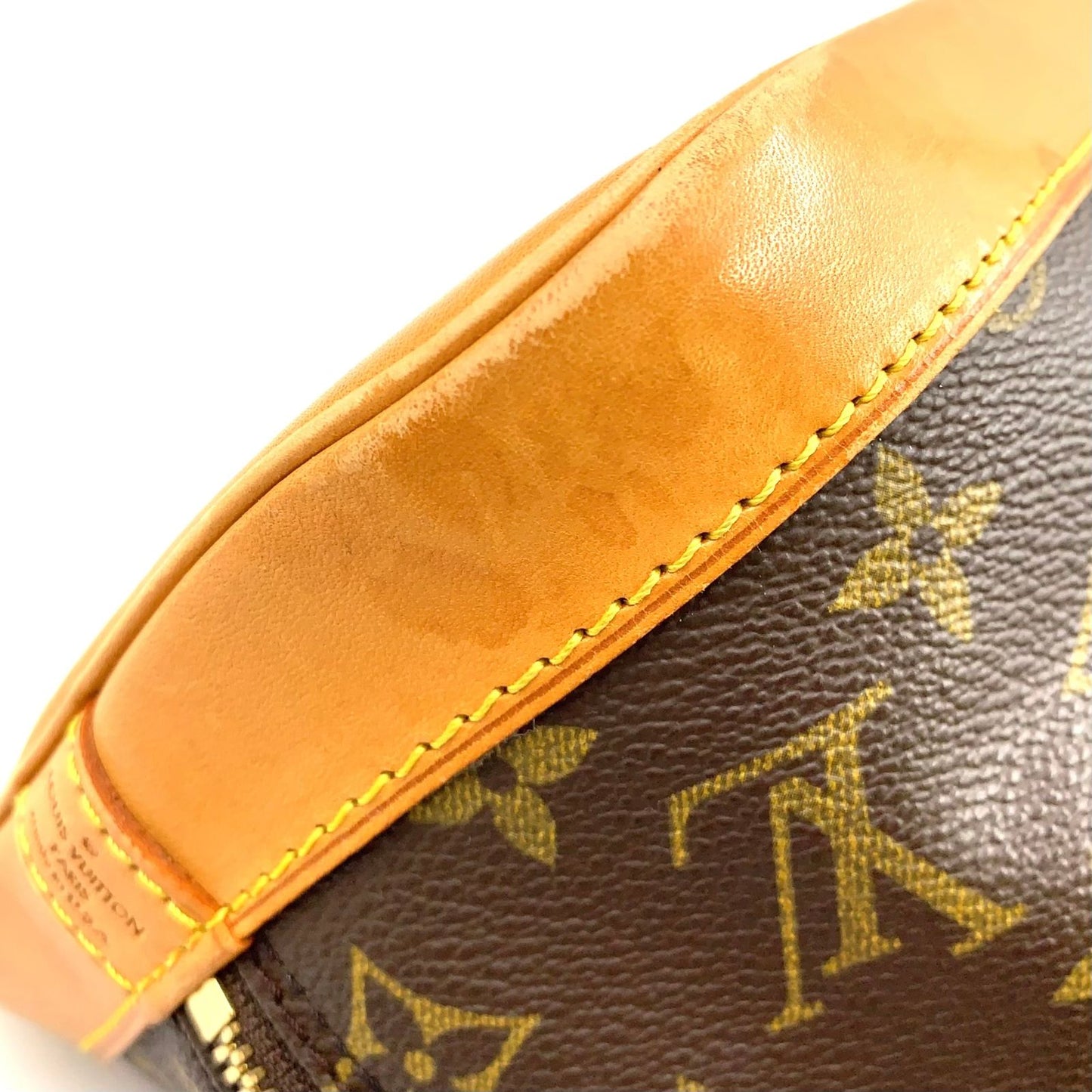 Louis Vuitton Alma PM Monogram Leather Brown Light Handbag Gold — view 8