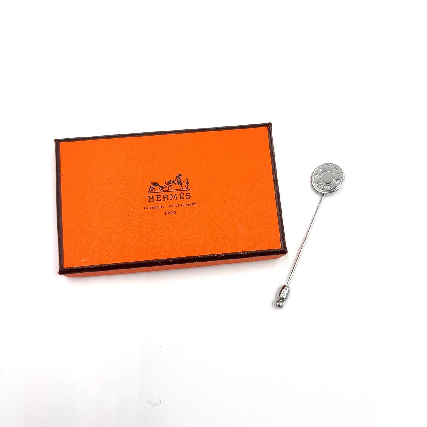 Hermes Series Metal Silver Pin Brooch — view 9