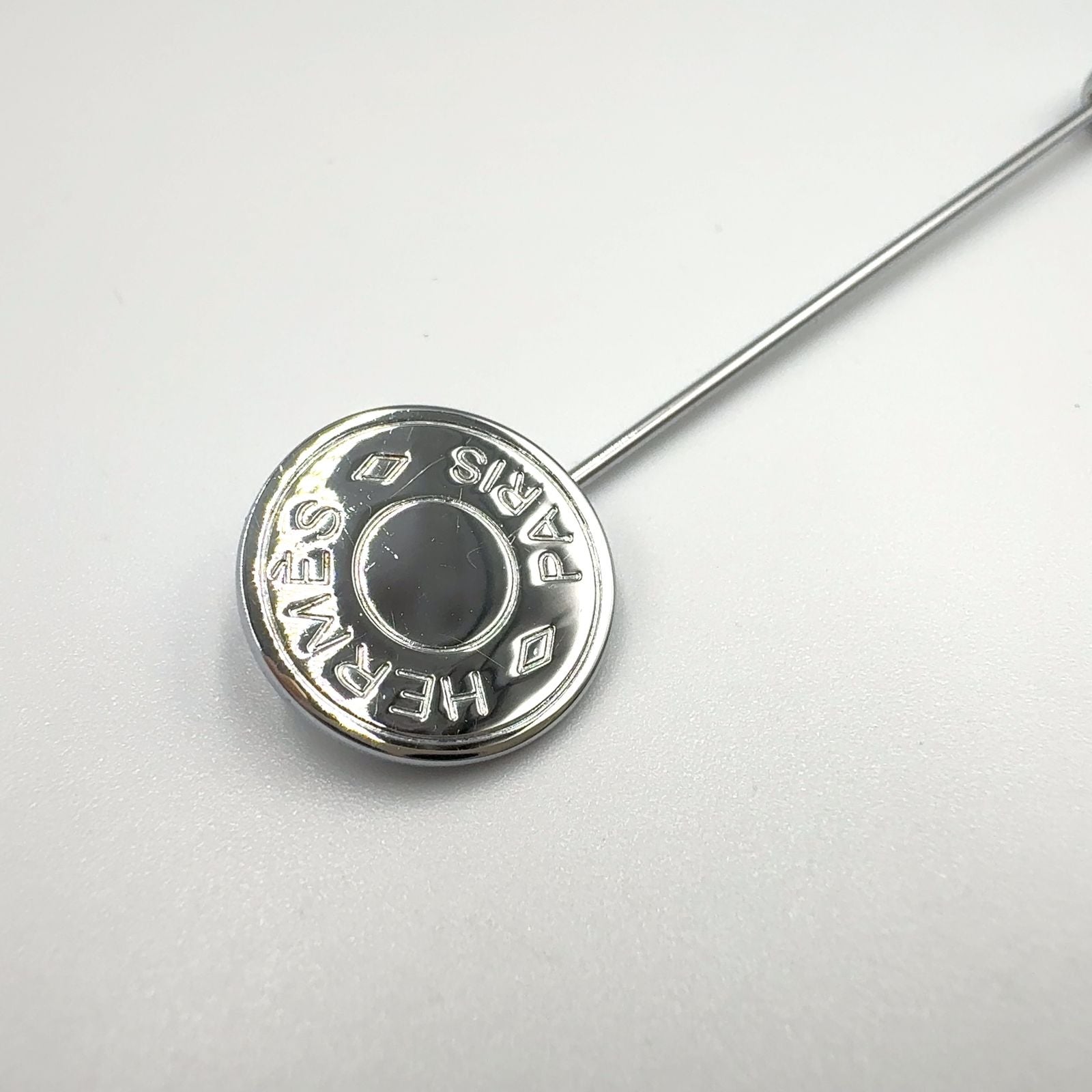 Hermes Series Metal Silver Pin Brooch — view 4