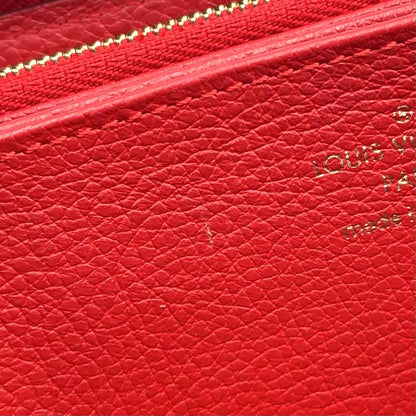 Louis Vuitton Zippy Wallet Monogram Empreinte Orian Leather Red Round Gold — view 5