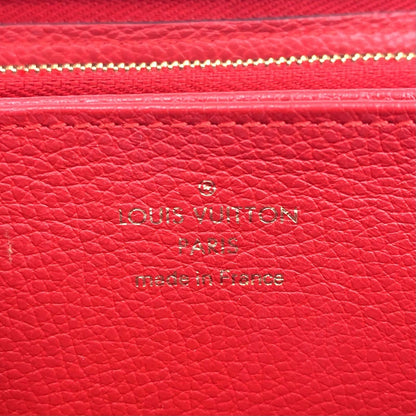 Louis Vuitton Zippy Wallet Monogram Empreinte Orian Leather Red Round Gold — view 4