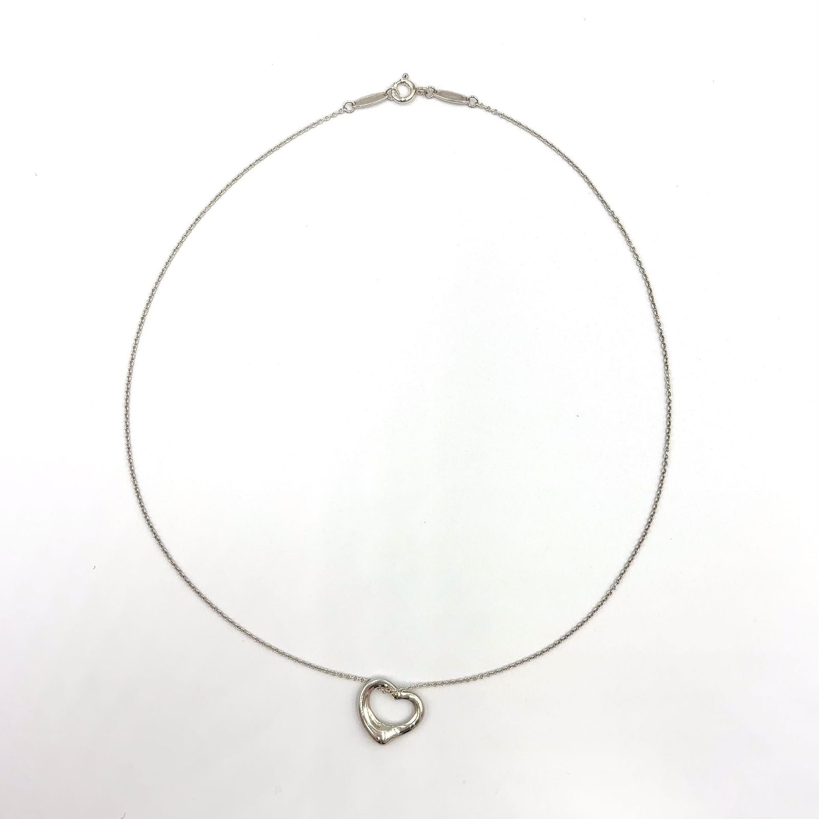 Tiffany & Co Elsa Peretti Open Silver Necklace — view 3
