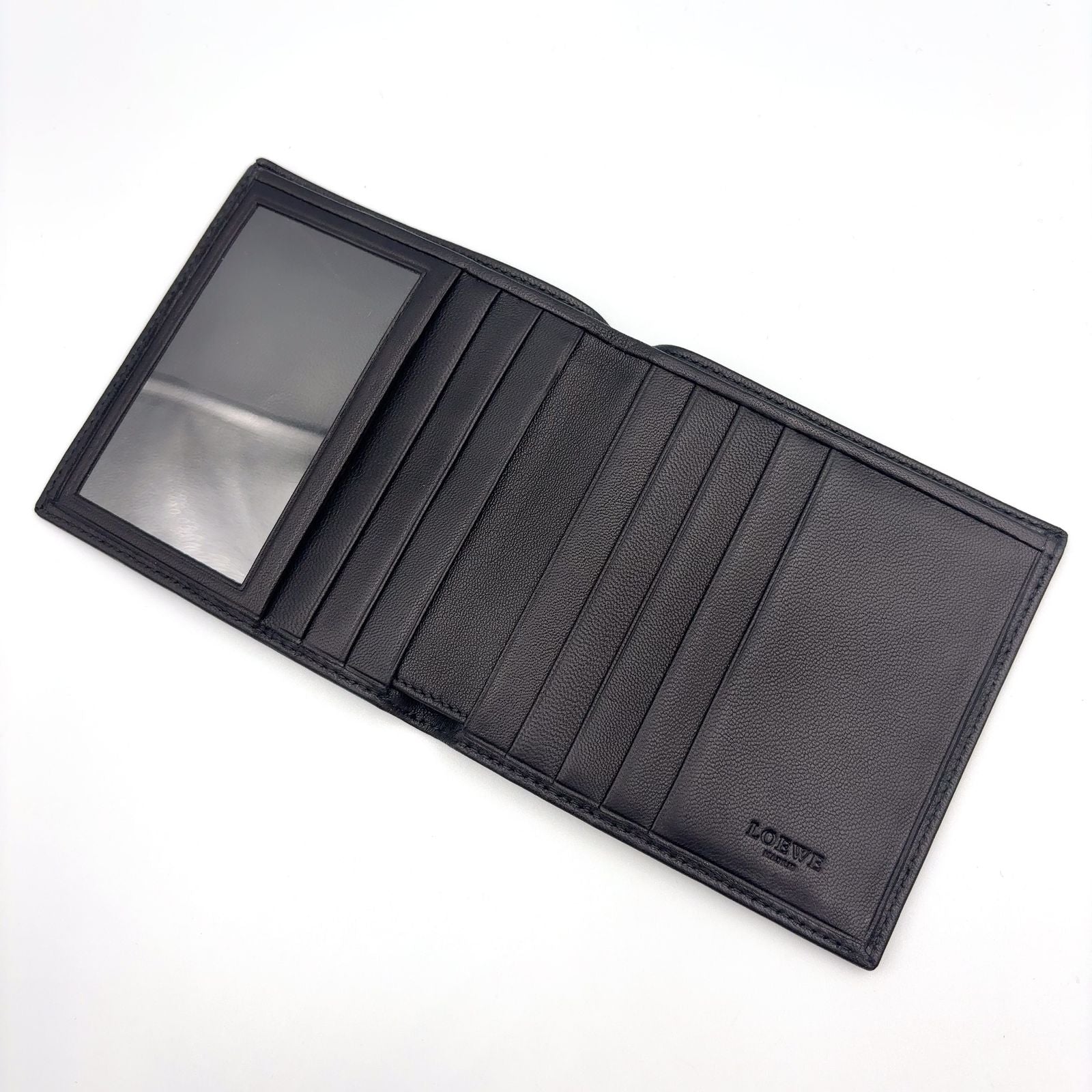 Loewe Bifold Card Case Leather Black Wallet — view 3