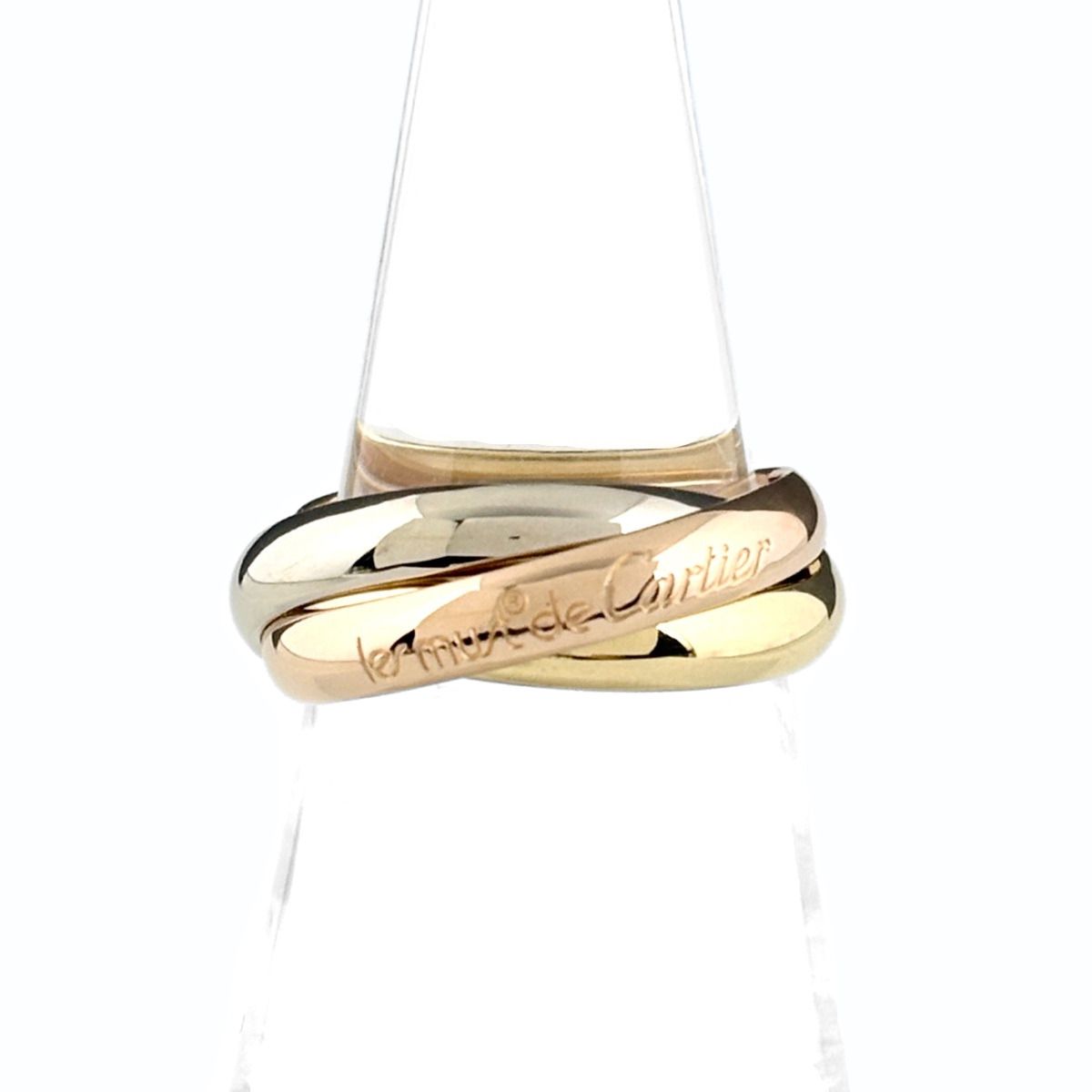 Cartier Trinity Ring YG Yellow Gold PG Pink WG White Three Color