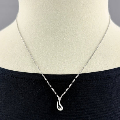Tiffany & Co Teardrop Necklace Platinum Pendant Elsa Peretti — view 3