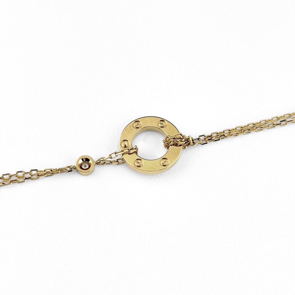 Cartier Love Circle Bracelet YG Yellow Gold Pave Diamond — view 4