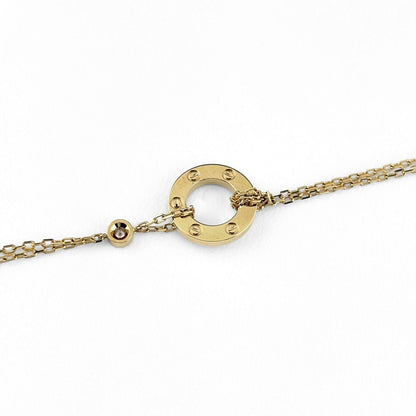 Cartier Love Circle Bracelet YG Yellow Gold Pave Diamond — view 4
