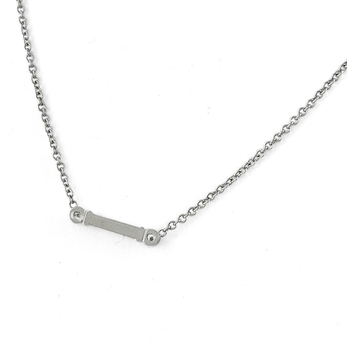 Tiffany & Co Fleur de Lis Stem Necklace Pendant Melee Diamond — view 3