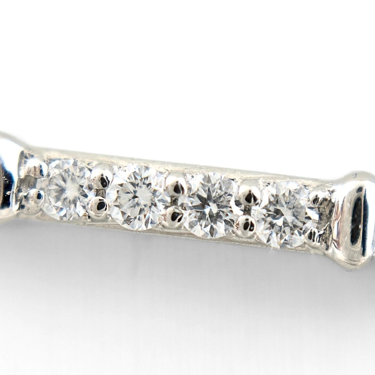 Tiffany & Co Fleur de Lis Stem Necklace Pendant Melee Diamond — view 2