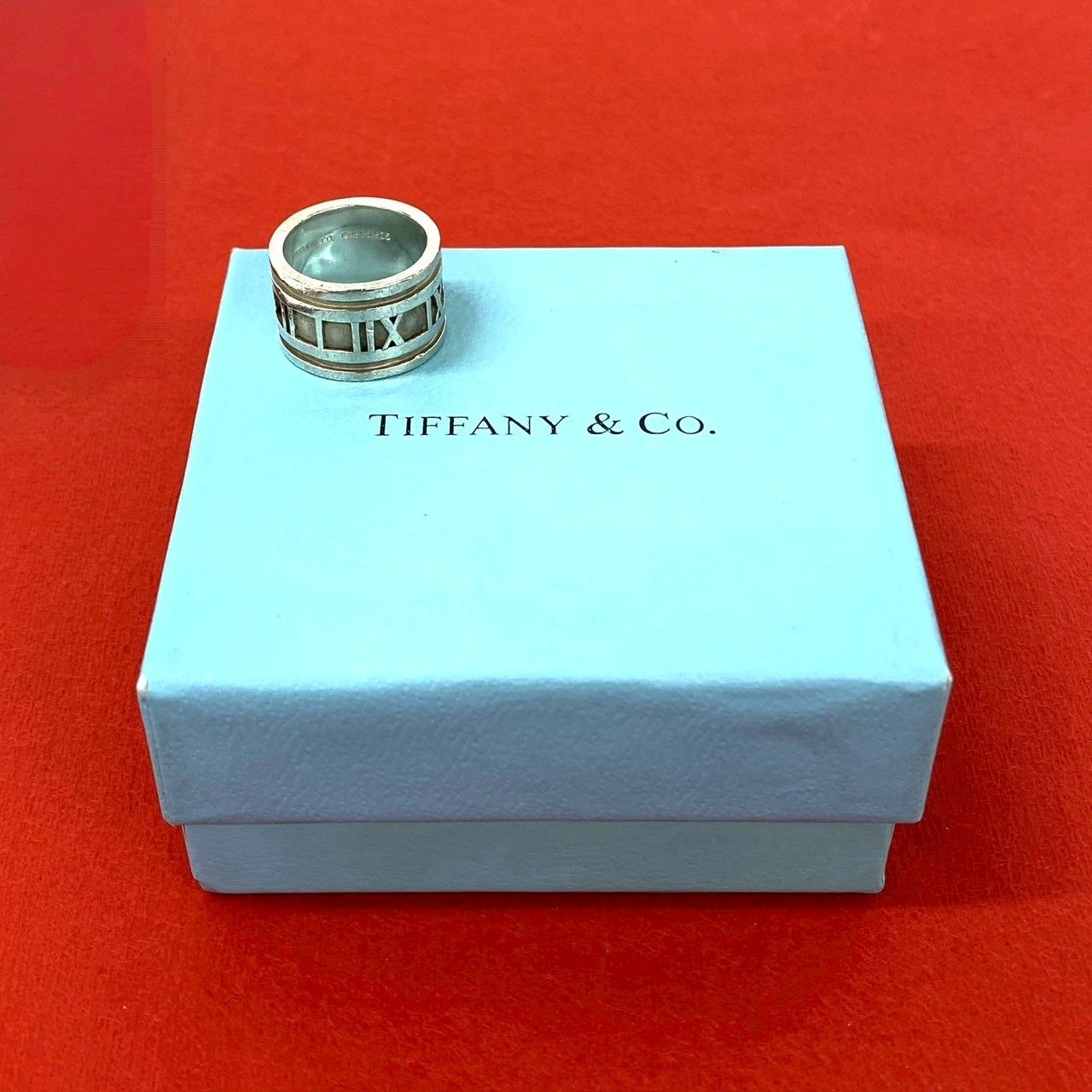 Tiffany & Co Vintage Atlas Wide Ring 925 Silver