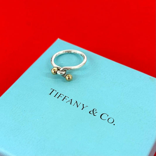 Tiffany & Co Love Knot Ring 925 Sterling Silver Gold