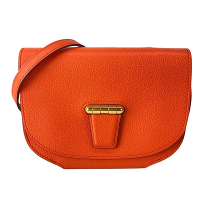 Hermes Wallet Mini Convoyeur Orange Poppy Gold Strap Removable