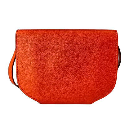 Hermes Wallet Mini Convoyeur Orange Poppy Gold Strap Removable — view 3