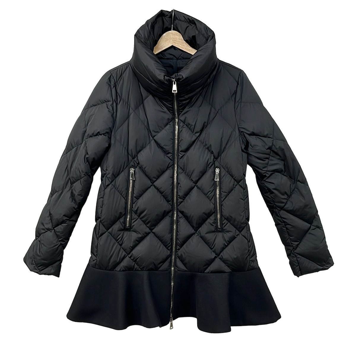 Moncler Down Jacket Coat 0 XS Vouglans Black Long Sleeve Winter